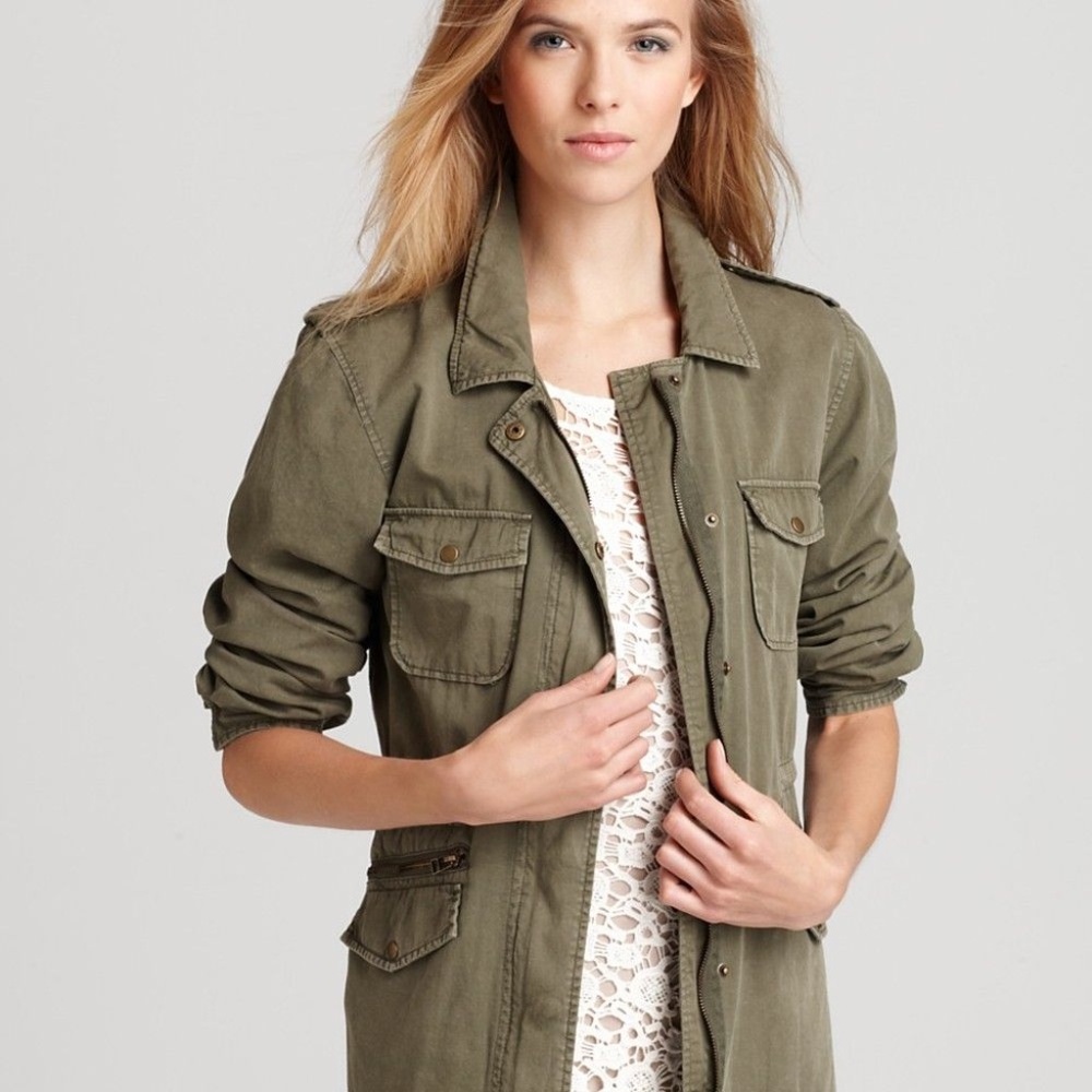 VELVET BY GRAHAM & SPENCER WOMENS ARMY JACKET